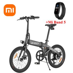 HIMO 20" Elektrofahrrad E-Bike Mountainbike Citybike Faltbar, wasserdichte IPX7-Leistung, hochauflösendes LCD-Display, aus Aluminium, 3 Fahrmodi, einfach zu Pendeln, Grau