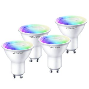 yeelight smart bulb w1 (dimmbar)/ gu10 socket/ 4.5w/ 350 lumens/ 2700k-6500k/ pack of 4 pcs.