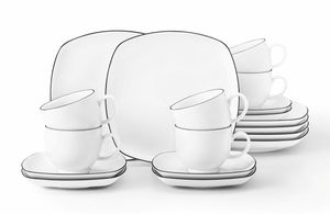 Seltmann Weiden Kávový servis Lido 18ks porcelánový šálek na kávu s podšálkem talířek