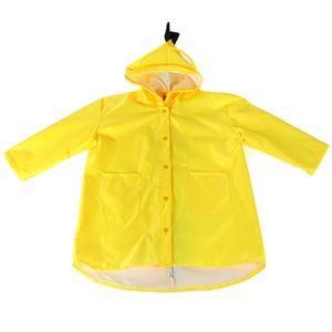 Kinder Regenmantel Regenponcho Kapuzen-Slicker Wasserdichte Regenbekleidung niedliche Jacken-Regenmantel Cartoon Regenanzug für Kinder-Dinosaurier(Gelb,XL)
