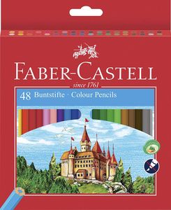 FABER-CASTELL Hexagonal Buntstifte ECO 48er Kartonetui