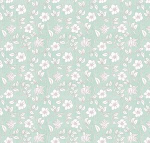 PVC Tischdecke Daisy grün Wachstuch - Breite & Länge wählbar - abwaschbar Blumenranke , Größe:140 x 220 cm