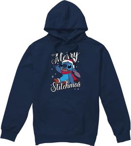 Lilo & Stitch - "Merry Stitchmas" Kapuzenpullover für Herren TV4681 (M) (Marineblau)