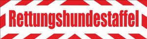 INDIGOS UG - Magnetschild "Rettungshundestaffel " mit Rahmen 30 x 8 cm - Magnetfolie für Auto / LKW / Truck / Baustelle / Firma
