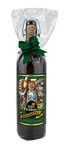 Männerstolz - 1 Liter - Flasche Bier mit Bügelverschluss in Folie und Schleife verpackt als Geschenk