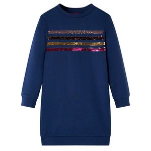 vidaXL Kinder-Pulloverkleid Marineblau 92