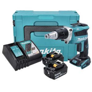 Makita DFS 452 RGJ Akku Schnellbauschrauber 18 V Brushless + 2x Akku 6,0 Ah + Ladegerät + Makpac