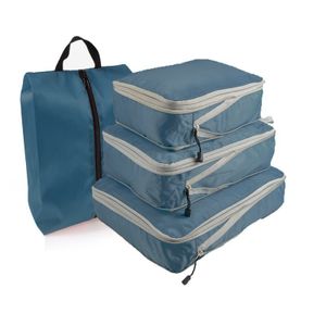 INF 4-teilige Packwürfel für Koffer Navy blau