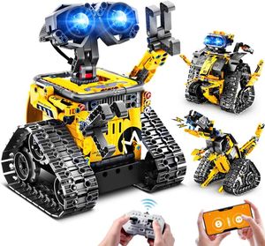 Technologie Robot na dálkové ovládání,Robotická sada 3 v 1,520 kusů stavebních hraček s aplikací na dálkové ovládání,Nástěnný robotTechnologie Robot/Mech Dinosaur Kreativní dárek k narozeninám pro děti