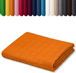 Duschvorleger 50 x 70cm Badvorleger Vorleger Badematte Badteppich 100% Baumwolle, Farbe: Orange Duschvorleger 50 x 70cm Badvorleger Vorleger Badematte Badteppich 100% Baumwolle, Farbe: Orange