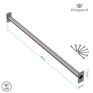 Nerezová ocel vodorovný pruh gymnastický bar pull-up bar horolezecká tyč KÖNIGSPROD, 90 cm