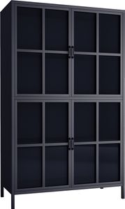 HOMEXPERTS Highboard, 4-trg. CHOICE B 85, H 160, T 40 cm schwarz 4 Türen