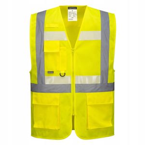 Kamizelka ostrzegawcza odblaskowa Executive Glowtex suwak Ezee Yellow 4XL