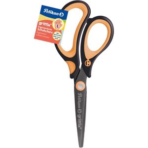 Pelikan 819046 - griffix Schulschere NeonBlack Linkshändermodell Spitz 15cm