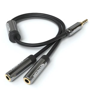 0,2m Audio Klinken Y-Adapter Kabel | Aux Y Splitter Verteiler Stereo Y Adapter