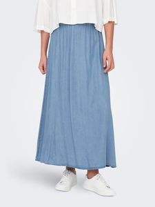 Maxi sukně s elastickým pasem Jednobarevná dlouhá sukně s vysokým pasem | XS