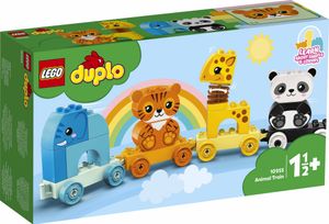 LEGO 10955 DUPLO Mein Erster Tierzug mit Spielzeug-Tieren, Lernspielzeug für Kleinkinder ab 1,5 Jahren, meine ersten Bausteine