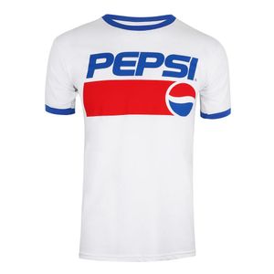 Pepsi - T-Shirt für Herren TV1504 (XL) (Weiß/Königsblau/Rot)
