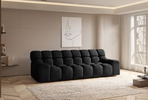 DOMO-HOME Veľká pohovka CAMPILE - Moderný a funkčný dizajn s vysokým komfortom | Voľne stojaca z kvalitných materiálov | Šírka 288 cm | Farba čierna