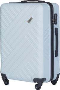 Xonic Design Reisekoffer - Hartschalen-Koffer mit 360° Leichtlauf-Rollen - hochwertiger Trolley mit Zahlenschloss in M-L-XL oder Set (Pastell Eisblau L, mittel)