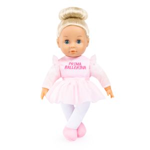Bayer Design 93311AA Puppe mit Haaren, Musik, Ballerina, interaktiv, mit weichem Körper, mit Schlafaugen, rosa, 33 cm