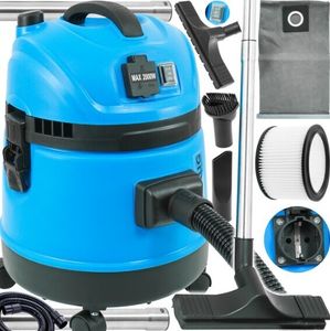 Industriestaubsauger mit HEPA filter Staubsauger Nass Trocken Sauger 2200W + Steckdose Blasfunktion Trocken-Saugen & Nass-Saugen Industrie-Sauger mit