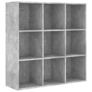 vidaXL Bücherregal Betongrau 98x29x97,5 cm Holzwerkstoff