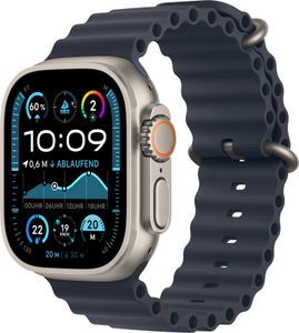 Watch Ultra 2 GPS + Cellular, 49 mm Natur Titan­gehäuse, mit Marine Ocean Band