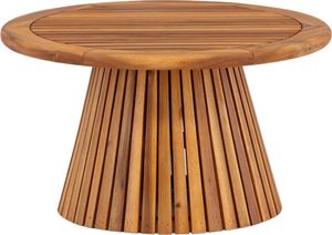 FURNLUX Aussen Couchtisch Lumpur Akazie 70cm / Hauptfarbe: Braun / Abmessungen: 70 x 70 x 40 cm