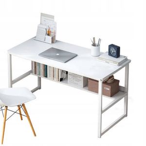 Weißer Schreibtisch, LOFT, Skandinavischer Stil, Schreibtisch mit Regal