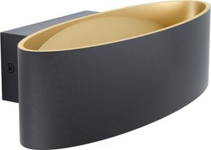 Eglo Wandleuchte Maccacari schwarz-gold 27 x 7,5 cm warmweiß