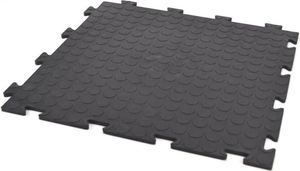 Klickfliesen Bodenplatte Kunststoff Balkon Terasse Garage Werkstatt Camping Fliesen Bodenbelag 50 PVC Klicksystem 10x Klickfliesen schwarz