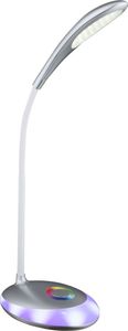 Globo Lighting stolová lampa plast strieborná metalíza, LED