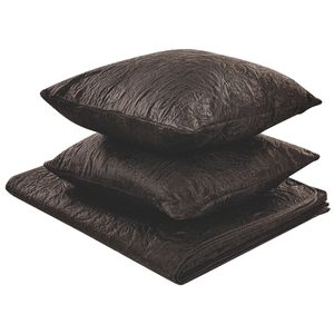 BELIANI Tagesdecken Set Braun mit Füllung Polyester 200 x 220 cm mit geprägtem Muster Bettüberwurf Dekorativ Doppelbett Schlafzimmer modernes Bettzeug