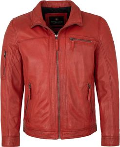 Redpoint - Herren Lederjacke Neuseeländisches Lammnappa rot : 70