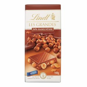 Lindt Les Grandes 34 Prozent Haselnüsse in Milchschokolade 150g