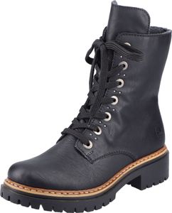 Rieker Damen Stiefeletten Schnürung Blockabsatz 72612, Größe:39 EU, Farbe:Schwarz