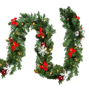 SWANEW 5m Weihnachtsgirlande mit Beleuchtung, Tannengirlande künstlich 100 LED warmweiß, IP44 Weihnachtskranz, Girlande Weihnachtsdeko für Weihnachten, Treppen, Kamine