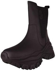 Buffalo Damen Elegante Stiefelette Lola Chelsea 1220054 Schwarz