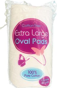 Baumwolle Tree Ovale Wattepads – 40 Stück