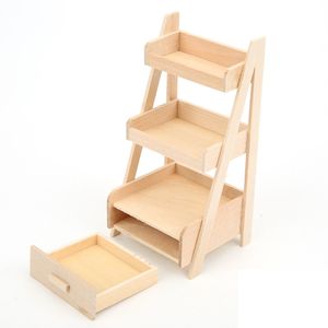1: 12 Mini Domček pre bábiky Záhradná dekorácia Drevená simulácia Miniatúrny kvetinový stojan Model