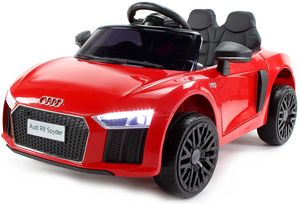 Audi R8 Spyder Kinder Auto Kinder Elektroauto Akku Kinderfahrzeug 12V, Farbe:Rot