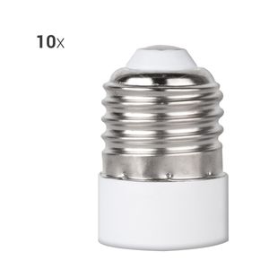 kwmobile 10x Lampensockel Adapter Konverter - E27 Fassung auf E14 Sockel Lampenadapter - Lampensockeladapter für LED Halogen Energiespar Lampen