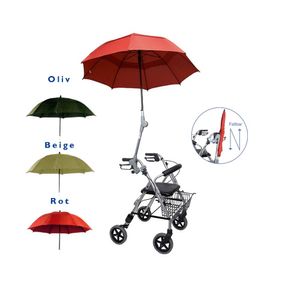 Rollator-Schirm 'PROTECTOR' inkl. Befestigungs-Set, Regenschirm, Rollator, Farbe:beige