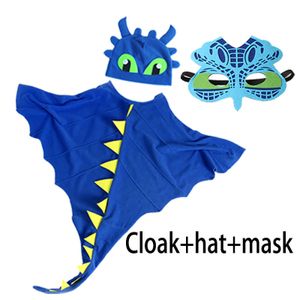 Detský kostým dinosaura, kostým zvierat, modrý plášť