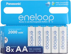 1x8 Panasonic Eneloop Mignon AA 2000mAh Ni-MH       BK-3MCDE/8BE