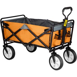 Klappwagenwagen, 176 lbs Kapazität, All-Terrain-Räder, Orange und Grau