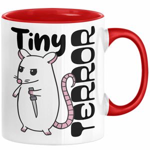 Beste Freundin Tasse Geschenk Tiny Terror Geschenkidee für Kollegin oder Beste Freundin (Rot)