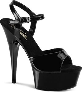 Pleaser USA - Plateau-Sandaletten von Pleaser Captiva-609 schwarz lack Gr.45