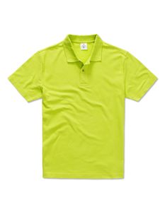 Herren Poloshirt-Piqué 100 - Farbe: Bright Lime - Größe: L